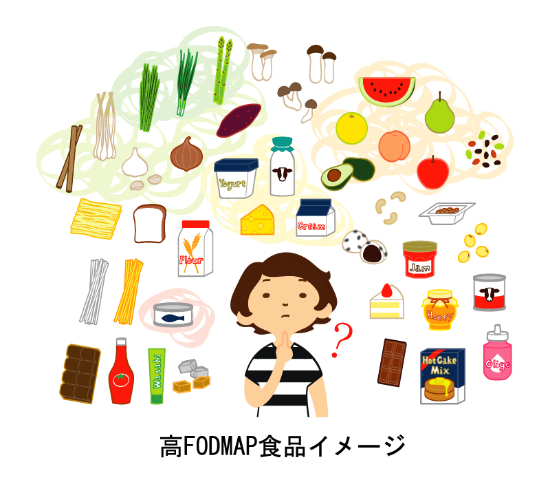 高FODMAPの食材のイラスト